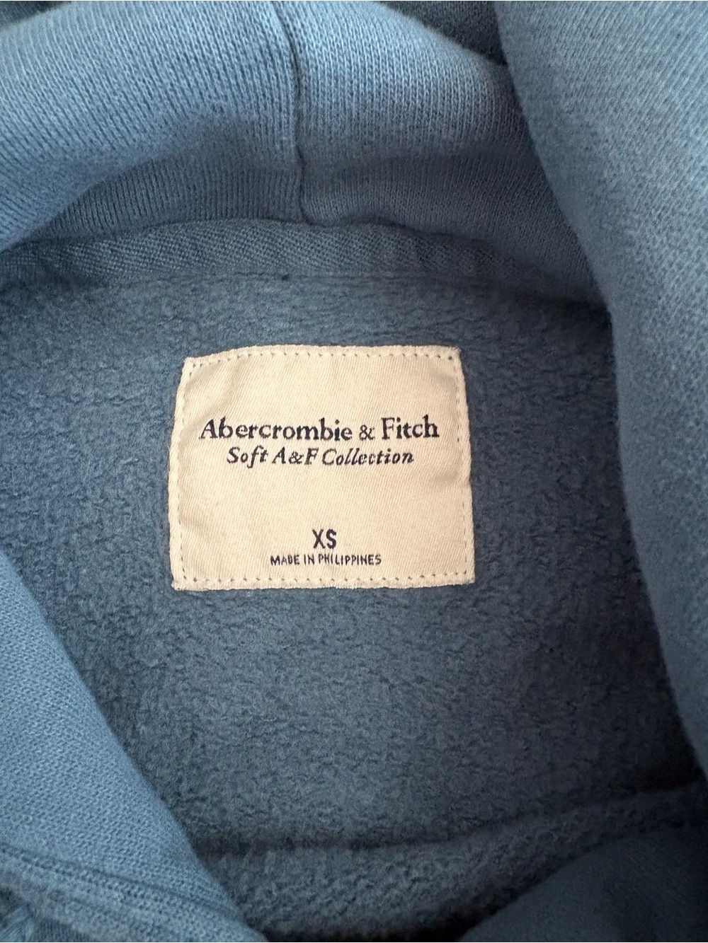 Abercrombie & Fitch Slate Blue Cropped Hoodie XS - Picture 4 of 5